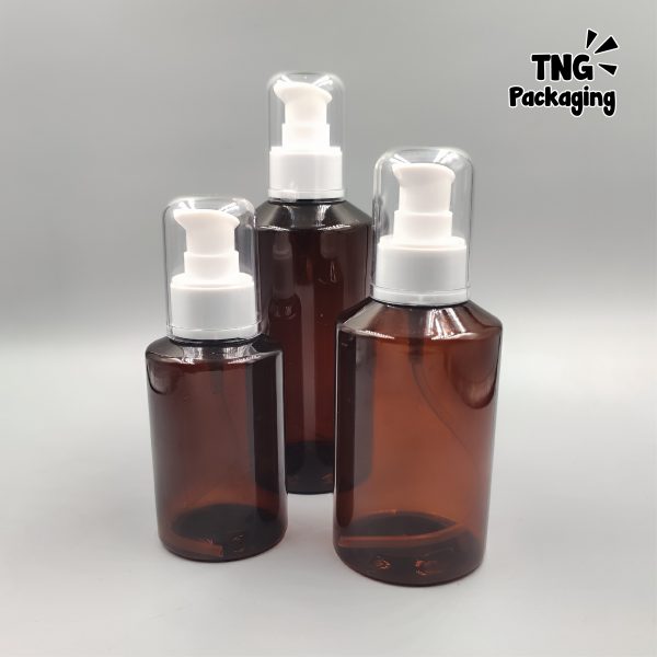 Botol Pump Plastik Coklat - 100ml - Image 4