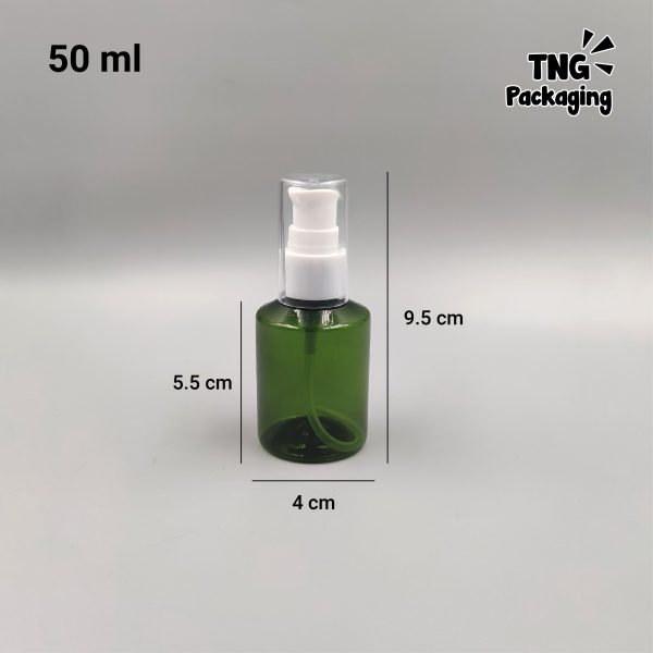 Botol Pump Plastik Hijau - 50ml - Image 3