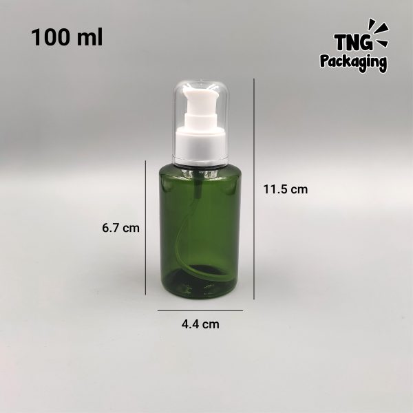 Botol Pump Plastik Hijau - 100ml - Image 3
