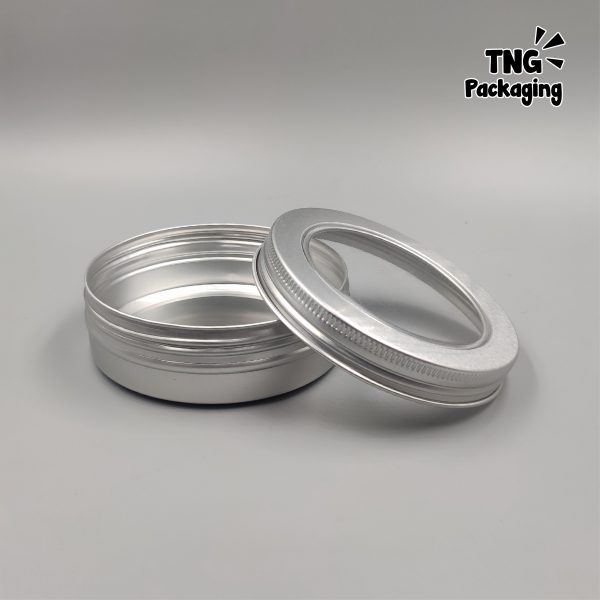 Wadah Aluminium Tutup Transparan - 100 ml - Image 3