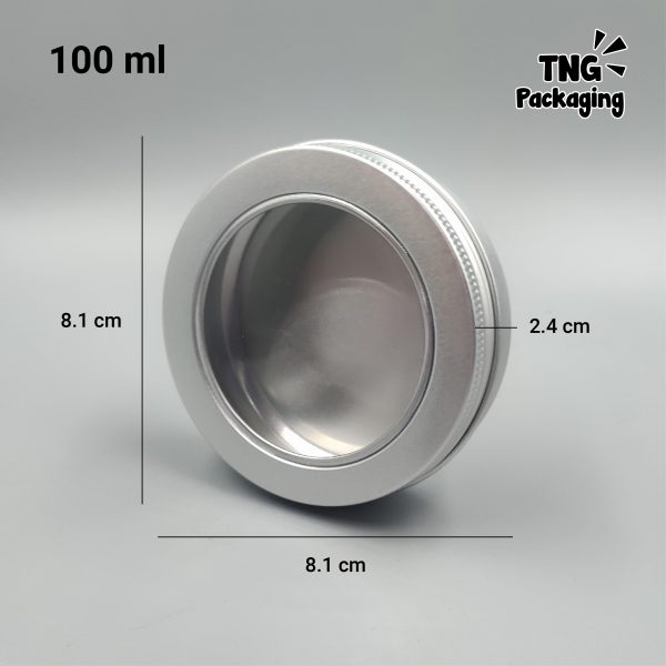 Wadah Aluminium Tutup Transparan - 100 ml - Image 4