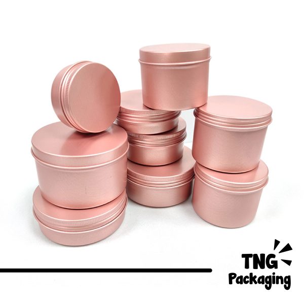 Jar Aluminium Rose Gold - 5ml 10ml 15ml 30ml 50ml 60ml 100ml