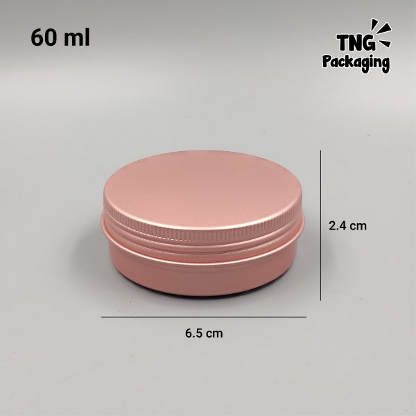 Jar Aluminium Rose Gold - 5ml 10ml 15ml 30ml 50ml 60ml 100ml - Image 10