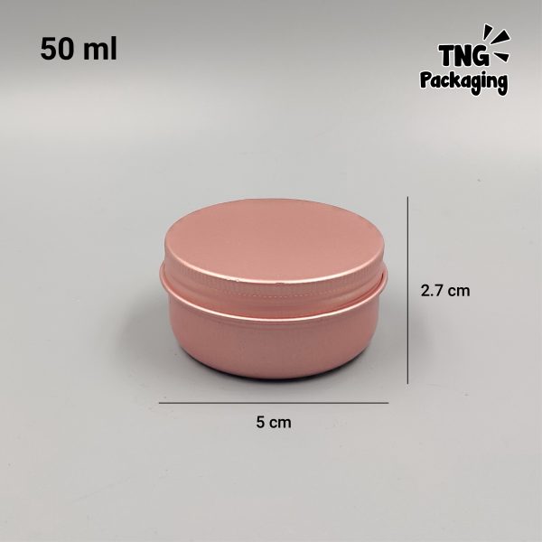 Jar Aluminium Rose Gold - 5ml 10ml 15ml 30ml 50ml 60ml 100ml - Image 9