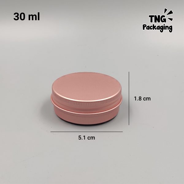 Jar Aluminium Rose Gold - 5ml 10ml 15ml 30ml 50ml 60ml 100ml - Image 8