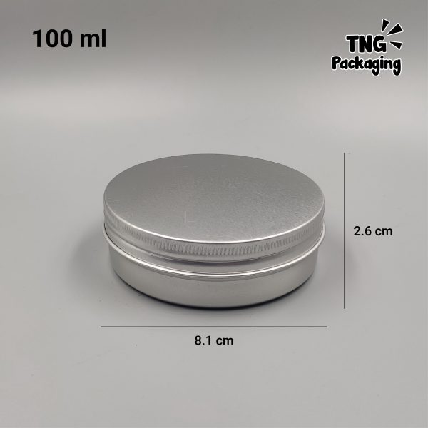 Jar Aluminium Silver - 100 ml - Image 4