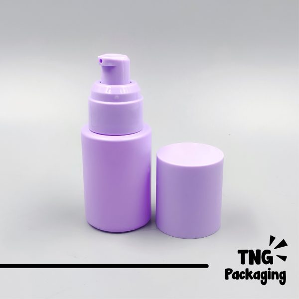 Botol Kaca Pump Ungu - 30 ml - Image 2