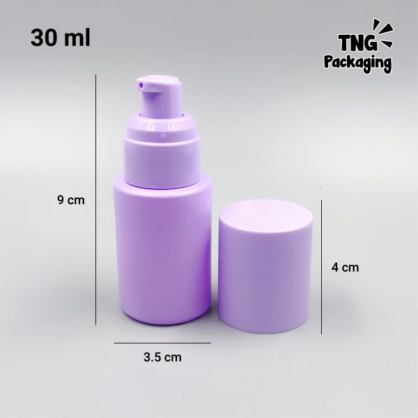 Botol Kaca Pump Ungu - 30 ml - Image 4
