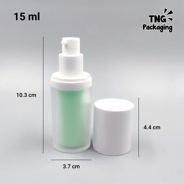 Botol Pump Airless Space White Hijau - 15ml - Image 4