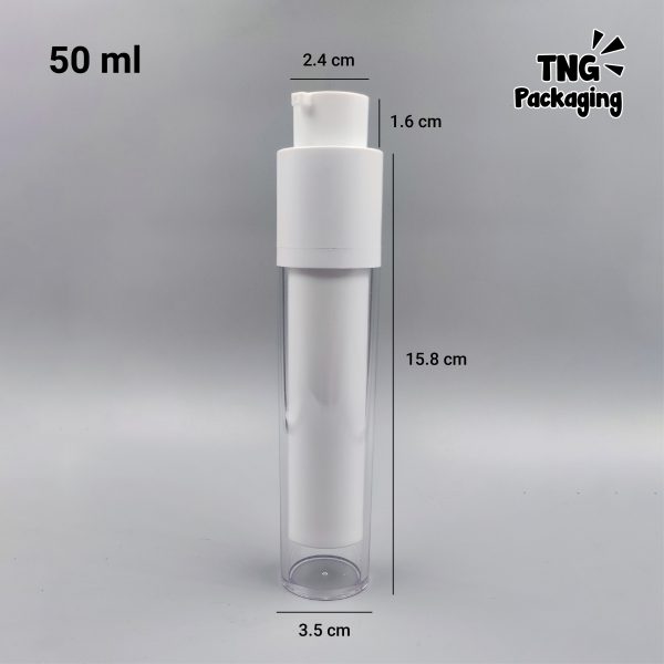 Botol Pump Airless Nautica Bulat - 15ml 30ml 50ml - Image 8