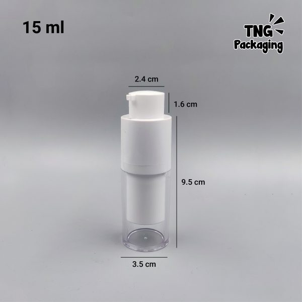 Botol Pump Airless Nautica Bulat - 15ml 30ml 50ml - Image 9