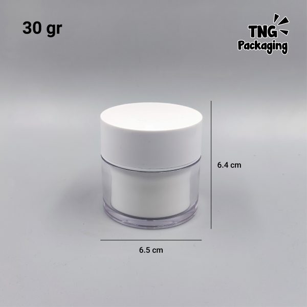 Pot Cream Pump Airless Elly White - 30gr 50g - Image 8