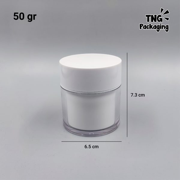 Pot Cream Pump Airless Elly White - 30gr 50g - Image 9