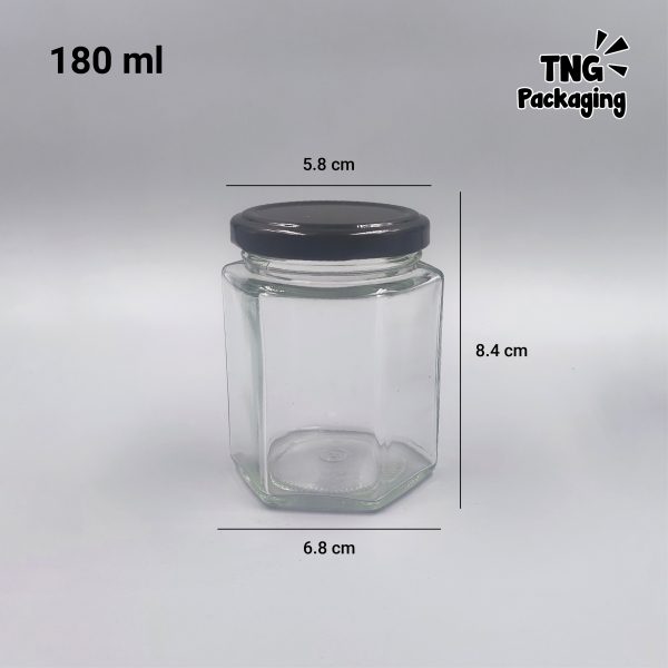 Jar Kaca Hexagon - 100ml 180ml 280ml 380ml - Image 6
