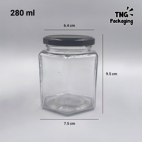 Jar Kaca Hexagon - 100ml 180ml 280ml 380ml - Image 7