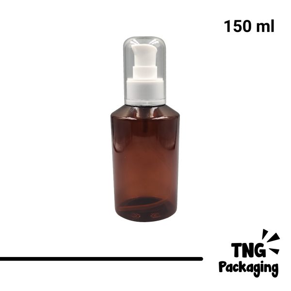 Botol Pump Plastik Coklat - 150ml