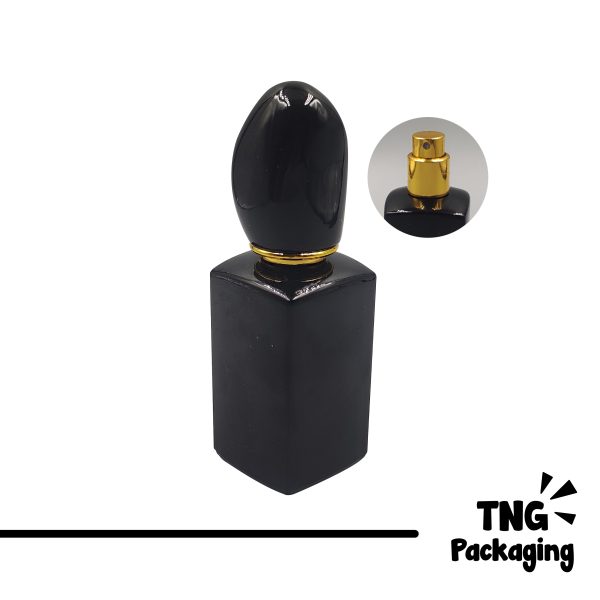 Botol Parfum Kaca Hitam - 30 ml