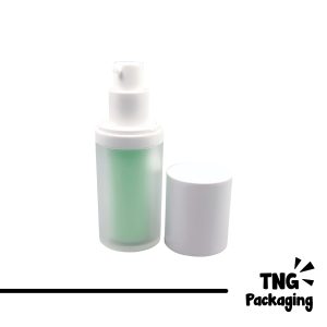 Botol Pump Airless Space White Hijau - 15ml