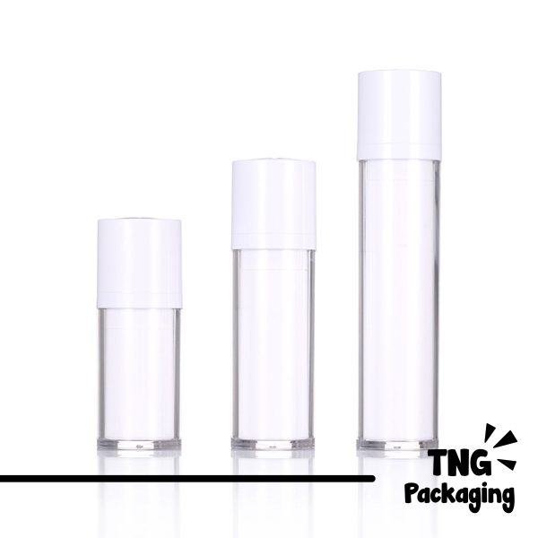 Botol Pump Airless Nautica Bulat - 15ml 30ml 50ml