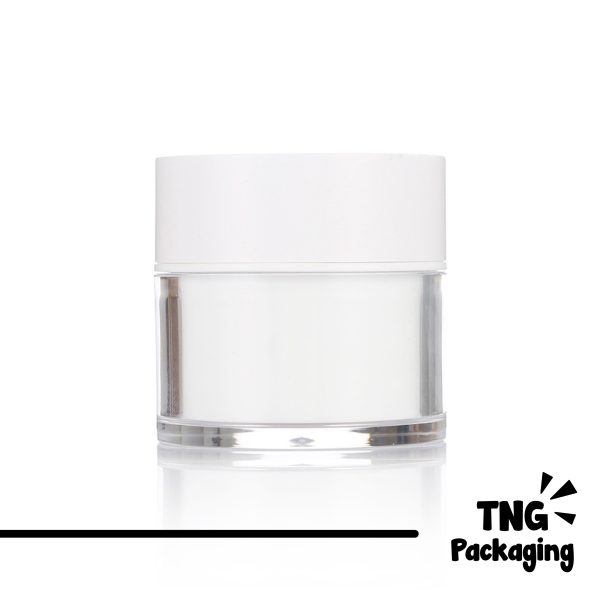 Pot Cream Pump Airless Elly White - 30gr 50g