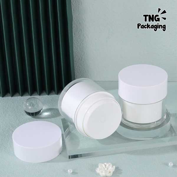 Pot Cream Pump Airless Elly White - 30gr 50g - Image 2