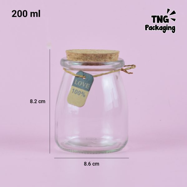 Wish Jar Kaca Tutup Gabus - 200 ml - Image 3