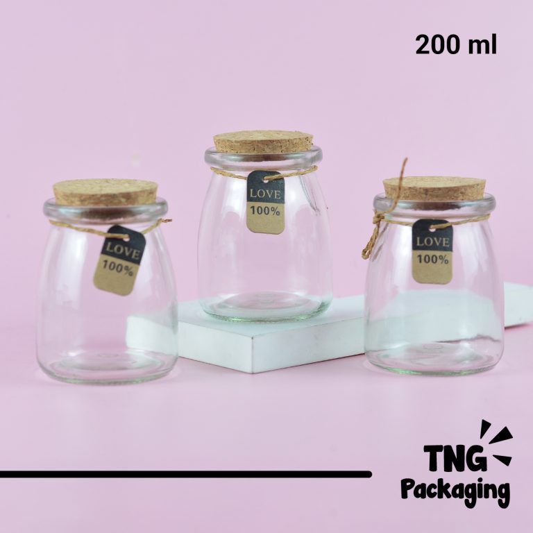 Wish Jar Kaca Tutup Gabus - 200 ml - TNG Packaging : Kemasan skincare ...