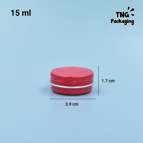 Jar Aluminium Merah - 10ml 15ml 30ml 50ml 60ml 80ml 100ml 150ml - Image 6