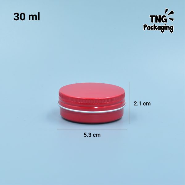 Jar Aluminium Merah - 10ml 15ml 30ml 50ml 60ml 80ml 100ml 150ml - Image 7