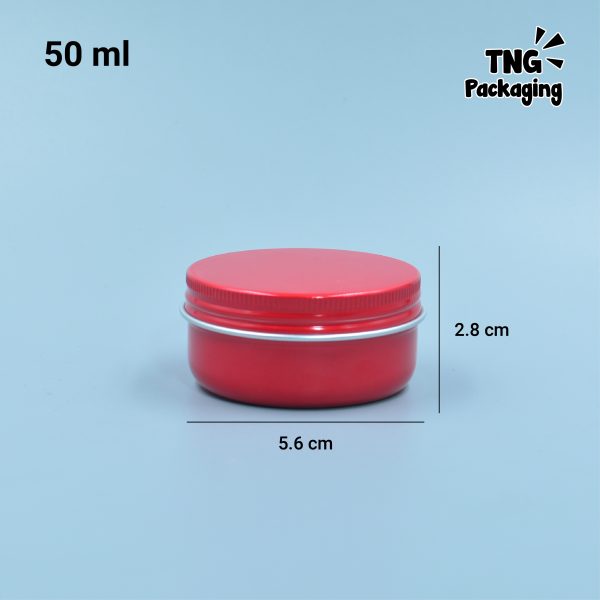 Jar Aluminium Merah - 10ml 15ml 30ml 50ml 60ml 80ml 100ml 150ml - Image 8