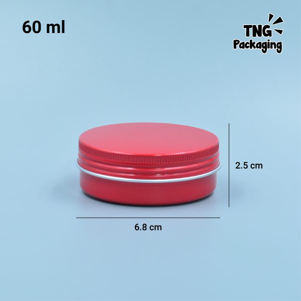 Jar Aluminium Merah - 10ml 15ml 30ml 50ml 60ml 80ml 100ml 150ml - Image 9