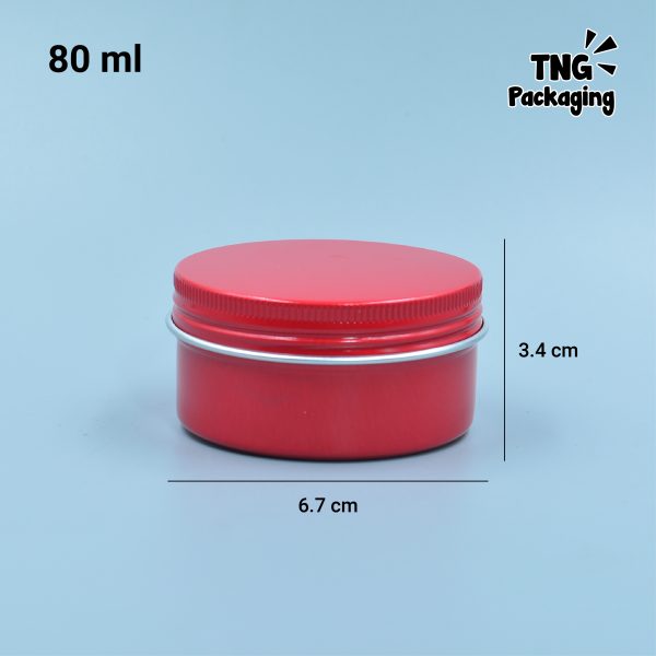 Jar Aluminium Merah - 10ml 15ml 30ml 50ml 60ml 80ml 100ml 150ml - Image 10