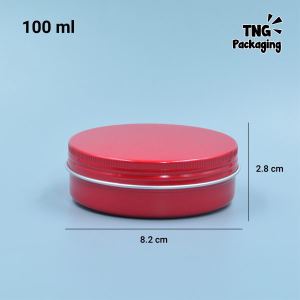 Jar Aluminium Merah - 10ml 15ml 30ml 50ml 60ml 80ml 100ml 150ml - Image 11