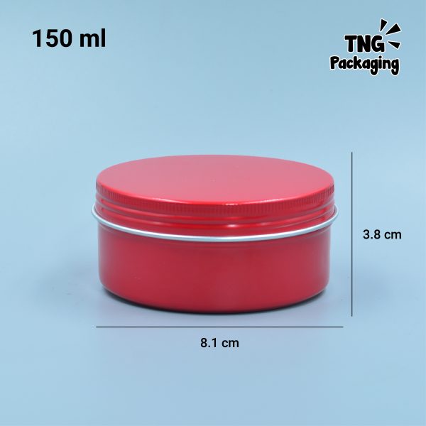 Jar Aluminium Merah - 10ml 15ml 30ml 50ml 60ml 80ml 100ml 150ml - Image 12