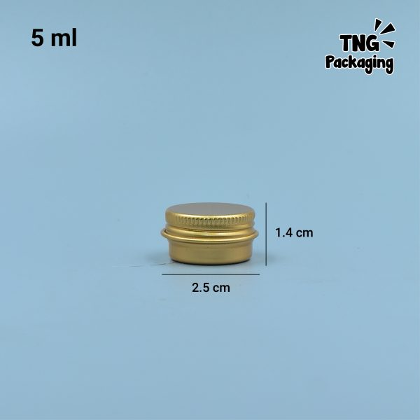 Jar Aluminium Gold - 5ml 10ml 15ml 20ml 30ml 50ml 60ml 80ml 100ml 150ml - Image 3