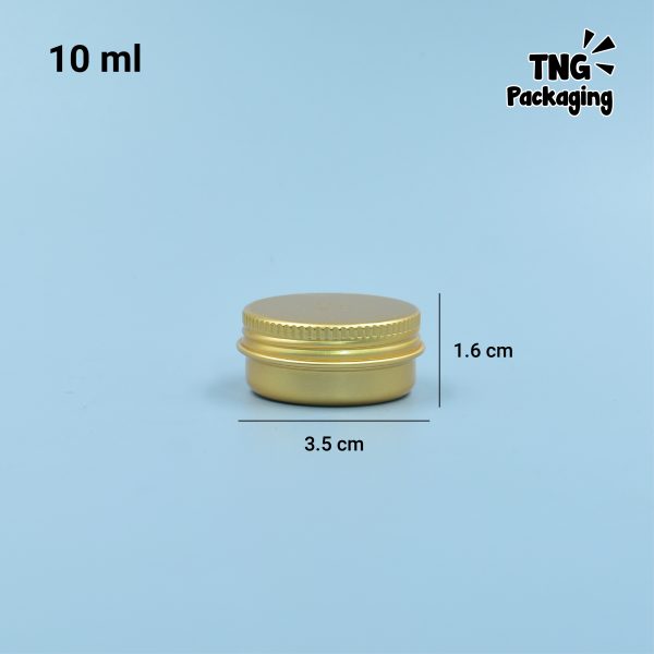 Jar Aluminium Gold - 5ml 10ml 15ml 20ml 30ml 50ml 60ml 80ml 100ml 150ml - Image 4