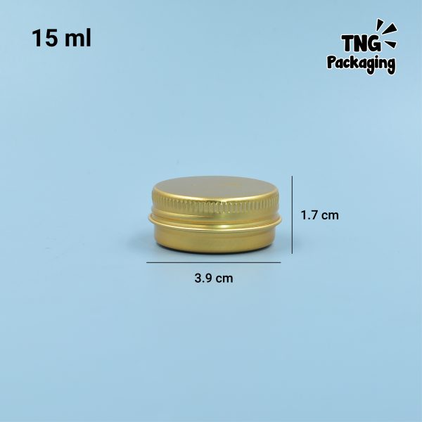Jar Aluminium Gold - 5ml 10ml 15ml 20ml 30ml 50ml 60ml 80ml 100ml 150ml - Image 5