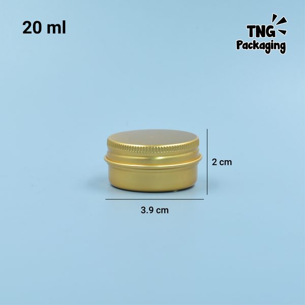 Jar Aluminium Gold - 5ml 10ml 15ml 20ml 30ml 50ml 60ml 80ml 100ml 150ml - Image 6