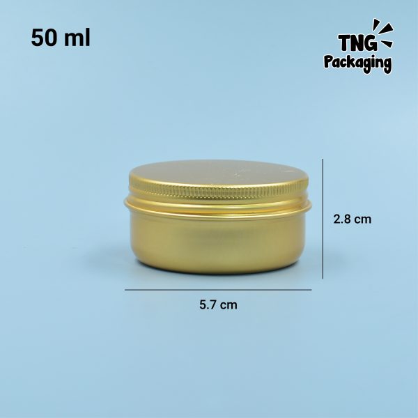 Jar Aluminium Gold - 5ml 10ml 15ml 20ml 30ml 50ml 60ml 80ml 100ml 150ml - Image 8