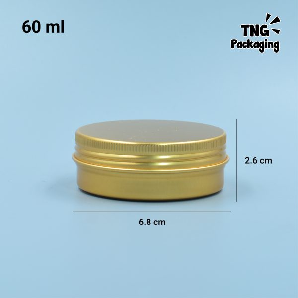 Jar Aluminium Gold - 5ml 10ml 15ml 20ml 30ml 50ml 60ml 80ml 100ml 150ml - Image 9