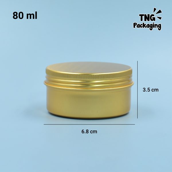 Jar Aluminium Gold - 5ml 10ml 15ml 20ml 30ml 50ml 60ml 80ml 100ml 150ml - Image 10