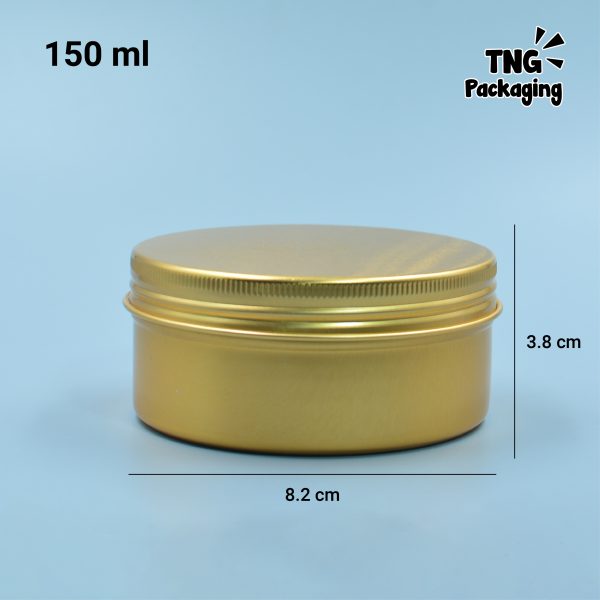 Jar Aluminium Gold - 5ml 10ml 15ml 20ml 30ml 50ml 60ml 80ml 100ml 150ml - Image 12