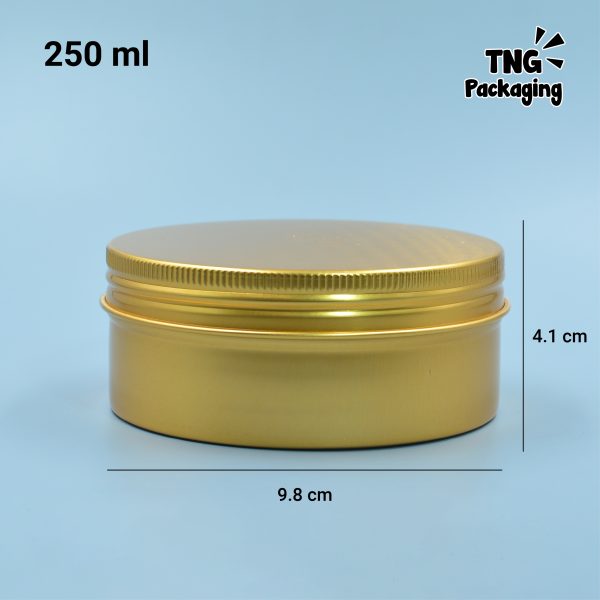 Jar Aluminium Gold - 5ml 10ml 15ml 20ml 30ml 50ml 60ml 80ml 100ml 150ml - Image 14