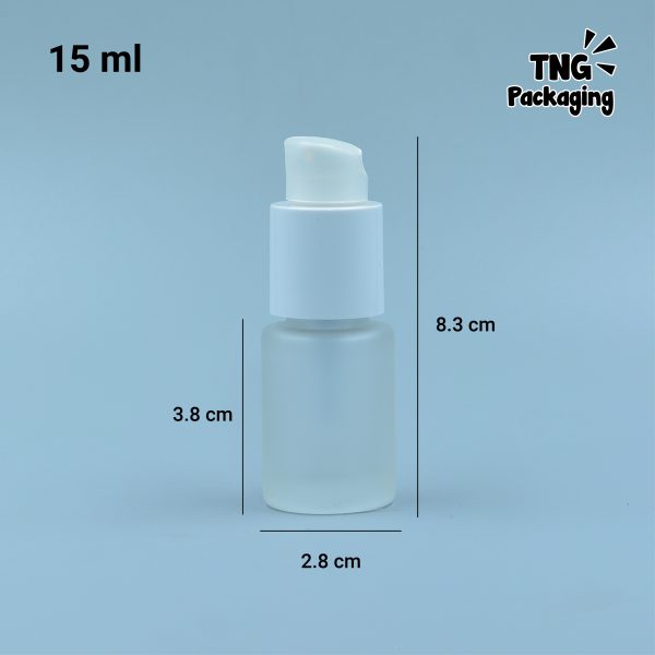 Botol Pump Kaca Tutup Topi - 15 ml - Image 4