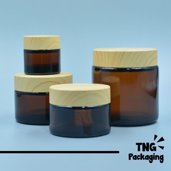 Pot Cream Amber - 10ml 30ml 50ml 100ml - Image 2
