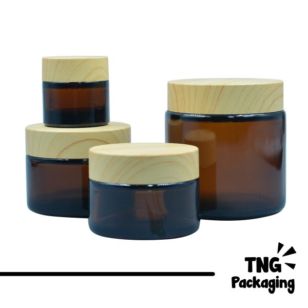 Pot Cream Amber - 10ml 30ml 50ml 100ml