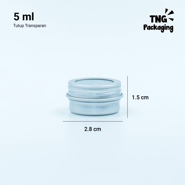 Jar Aluminium Tutup Transparan - 150 ml 200 ml - Image 8