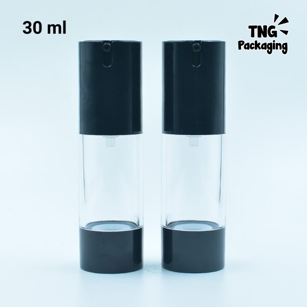 Botol Airless Pump Hitam - 15ml 30ml 50ml - Image 3