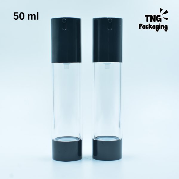 Botol Airless Pump Hitam - 15ml 30ml 50ml - Image 4