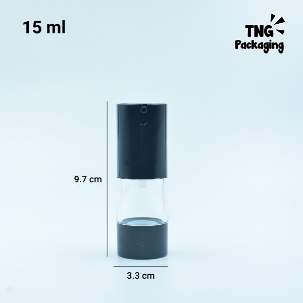 Botol Airless Pump Hitam - 15ml 30ml 50ml - Image 5